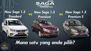 New Saga 2022  2022 Saga 13 Standard vs Saga 13 Premium vs Saga 13 Premium S Saga Facelift 2022 [upl. by Glanville]