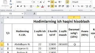 Excel dasturida ishlash [upl. by Aliled]