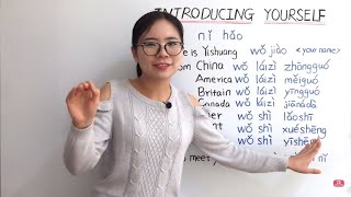 Introduce Yourself in Chinese  Beginner Lesson 1  HSK 1 [upl. by Yengac]