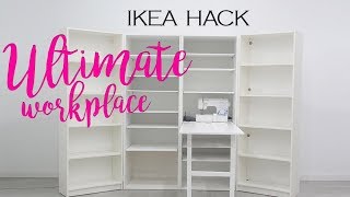 DIY IKEA INTO FOLDABLE WORKSPACE [upl. by Elleirda401]