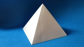 How to make a paper PYRAMID  easy origami [upl. by Idnir472]