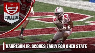 CJ Stroud airs it out to Marvin Harrison Jr for early Ohio State TD  College Football Playoff [upl. by Aniarrol]