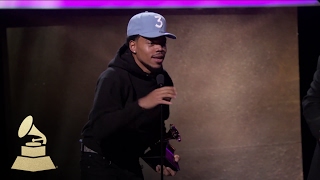 Chance the Rapper Wins Best Rap Performance  Acceptance Speech  59th GRAMMYs [upl. by Nothgiel272]