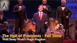 The Hall of Presidents  Full Show starring Obama at Disneys Magic Kingdom [upl. by Doowle]