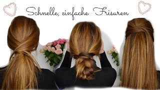 Einfache Schnelle Frisuren I Langemittellange Haare [upl. by Enialem29]