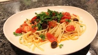 Linguine with Anchovies Capers and Olives [upl. by Dnomal387]