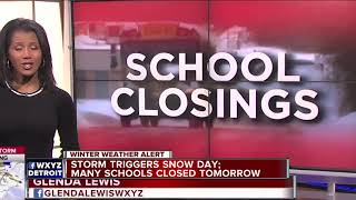 Storm triggers snow day Many schools closed tomorrow [upl. by Halueb]