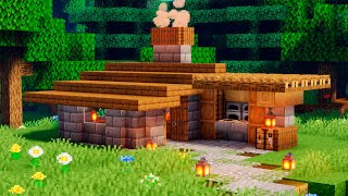 Minecraft How to build a medieval starter house easy tutorial [upl. by Eziechiele]