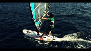 Intermediate Windsurfing Non Planing Carve Gybe [upl. by Say221]