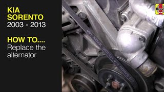 Kia Sorento 2003  2013  Replace the alternator [upl. by Ambrosi]