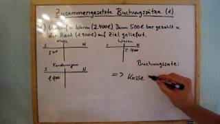 Zusammengesetzte Buchungssätze Teil 1 Rechnungswesen [upl. by Lorrimor]
