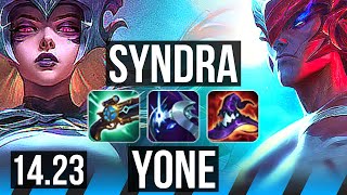 SYNDRA vs YONE MID  NA Master  1423 [upl. by Ytirahc]