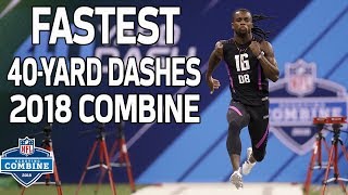 The Fastest 40Yard Dash Times of 2018  NFL Combine Highlights [upl. by Neirual607]