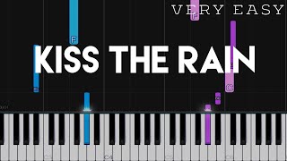 Kiss The Rain  Yiruma  VERY EASY Piano Tutorial [upl. by Einnok]