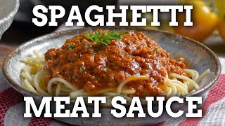 The BEST Spaghetti Meat Sauce Recipe [upl. by Ahsap]