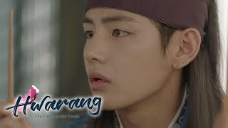 Kim Tae Hyung quotI bet it is either Jidwi or Seonuquot Hwarang Ep 12 [upl. by Grantland]