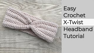 EASY Crochet Twisted Headband  Crochet Headband For Beginners [upl. by Thomasina]