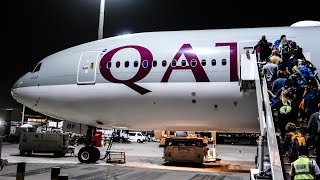 16 HOURS in ECONOMY CLASS  Qatar Airways  Boeing 777200LR  Doha  Auckland [upl. by Barris442]