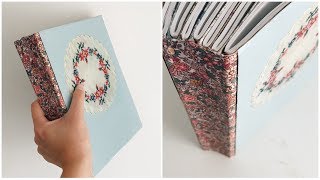 How to make an easy no sew journal  step by step tutorial  DIY [upl. by Tulley883]