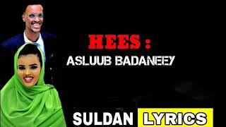 Cabdi jibaar gacaliye ft hibaaq gobaad ASLUUB BADANEEY  lyric 2020 [upl. by Gard]