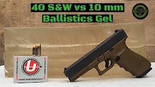 40 SampW vs 10mm vs Ballistics Gel [upl. by Shani724]