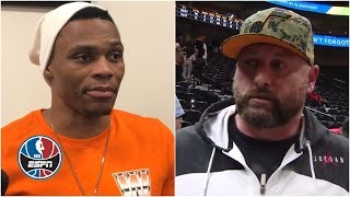 Russell Westbrook Jazz fan share their sides to heated exchange  NBA on ESPN [upl. by Oibirot531]