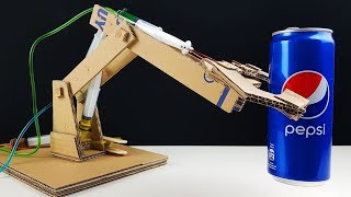 How to Make Hydraulic Robotic Arm from Cardboard [upl. by Hayalat854]