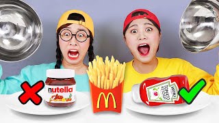 Mystery Sauce Challenge 소스 챌린지 먹방 DONA 도나 [upl. by Ellennod]