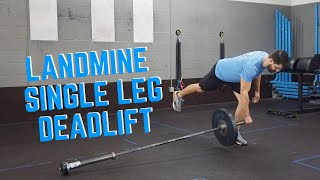 Landmine Single Leg Deadlift SLDL [upl. by Sivat]