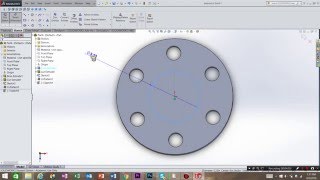 SolidWorks circular pattern [upl. by Margarete352]