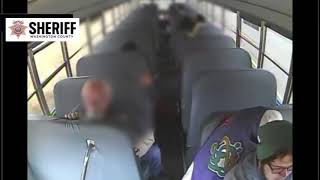 Video from inside school bus after alleged DUII crash [upl. by Eendys]