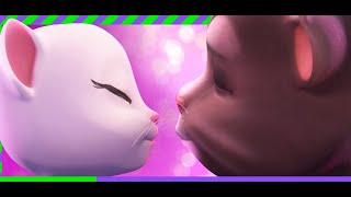 Talking Tom And Angela Valentines Day Kissing [upl. by Yngad]