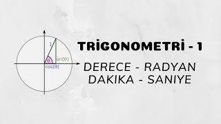 Trigonometri  1 Derece  Radyan  Dakika  Saniye [upl. by Korwin635]