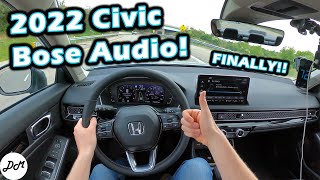 2022 Honda Civic – Bose 12speaker Sound System Review [upl. by Aidualk]