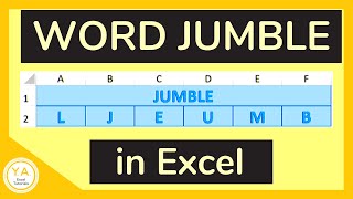 How to Create a Word Jumble in Excel  Make a Word Scramble in Excel  Tutorial [upl. by Pepper635]