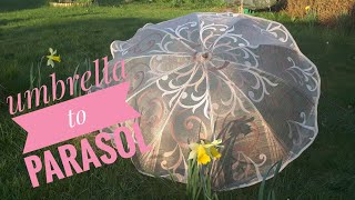 Refashioning an umbrella into a parasol [upl. by Danby]