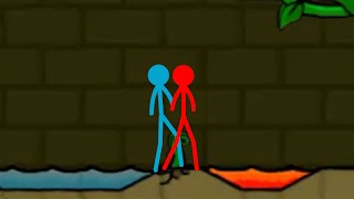 Watergirl and Fireboy Stickman Animation  Forest Ice Light Temple 21  stickman tournament [upl. by Zetnauq601]