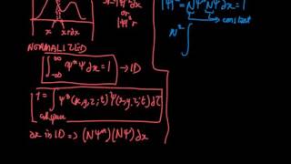 Normalization of wavefunction in 1D and 3D [upl. by Esiuqcaj]