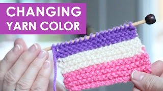 How to Change Yarn in Knitting [upl. by Namilus]