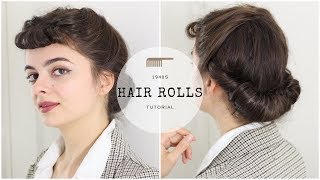 1940s Hair Tutorial  All The Rolls [upl. by Nairoc]