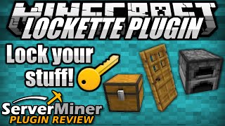 How to lock chests and doors in Minecraft with Lockette Plugin [upl. by Ramos583]