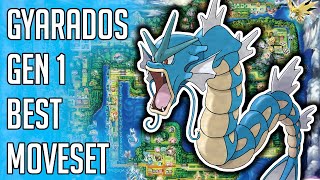 Gyarados Gen 1 Best Moveset  Gyarados Best Moveset Pokemon Red Blue Yellow Version Guide [upl. by Kikelia]