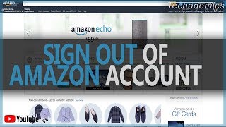 How To Sign Out of Amazon Account  Tutorial [upl. by Euqinu]