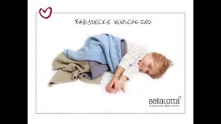 Babydecke einfach stricken  mit BellaLotta [upl. by Nimrac]