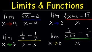 Limits of Rational Functions  Fractions and Square Roots [upl. by Notlew]