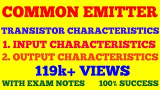 COMMON EMITTER CHARACTERISTICS OF TRANSISTOR  INPUT AND OUTPUT CHARACTERISTICS IN CE TRANSISTOR [upl. by Ailegna]