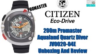 Unique  Citizen EcoDrive Promaster 200m Aqualand Quartz Diver JV002004E Unbox amp Review [upl. by Serafine75]