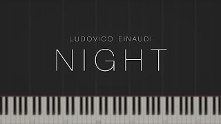 Night  Ludovico Einaudi \\ Synthesia Piano Tutorial [upl. by Rovit522]