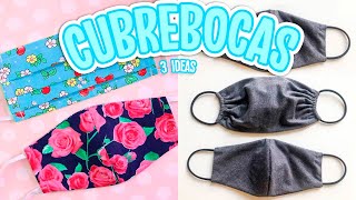 COMO HACER BARBIJOSCUBREBOCAS CASEROS LAVABLES Y SIN COSER  TAPABOCAS o MASCARILLAS de tela [upl. by Grath765]