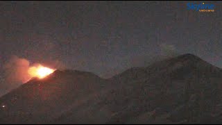 🔴 Recorded live footage from Volcano Etna  Night Eruption  Live Cameras from the world [upl. by Lezned]